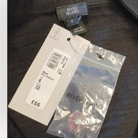 River Island Black Capri Jumpsuit Size 6 - Picture 10 of 11